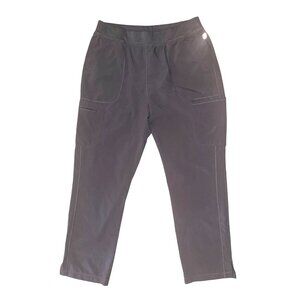 Womens Scrub Pants XL Grey Elastic Waist Pockets